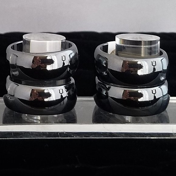 Handcrafted Other - Set of 2 MENS Sz 11.75 HEMATITE rings Unisex